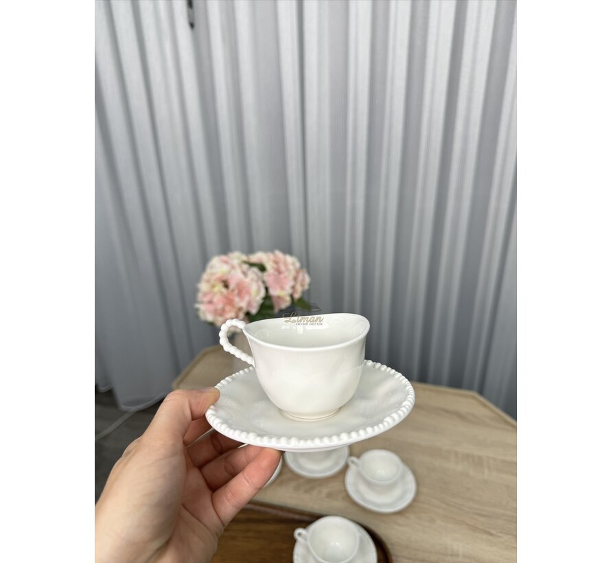 Parel Espressoset 12 Delig | 6 Persoons Wit