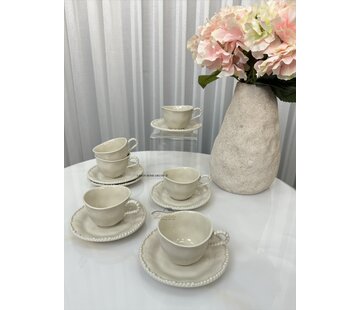 Parel  Espressoset 12 Parça / 6 Kişilik Bej