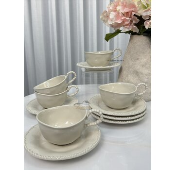 Parel Koffieset 12 Delig | 6 Persoons Beige
