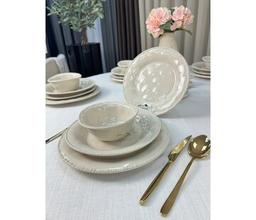 Parel Bej 6 Kisilik 24 Parca yemek takimi
