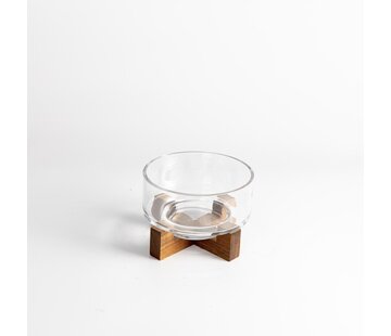 Rustic wood Camli Sunumluk 15cm