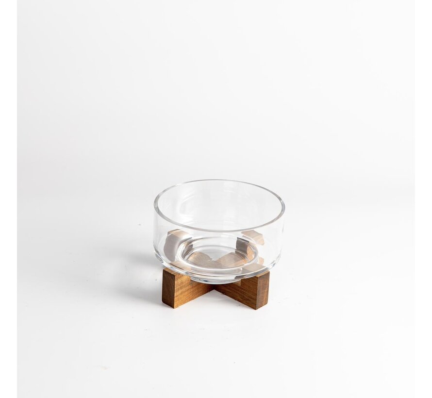 Rustic Wood Camli Sunumluk 15cm