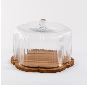 Rustic Wood Flower Taartplatteau 22,5 cm