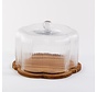 Rustic Wood Flower Taartplatteau 22,5 cm