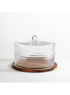 Rustic Wood Grace Kek Fanus 25 cm