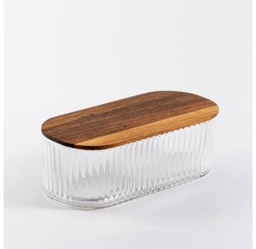 Rustic Wood bewaardoos | 26 cm
