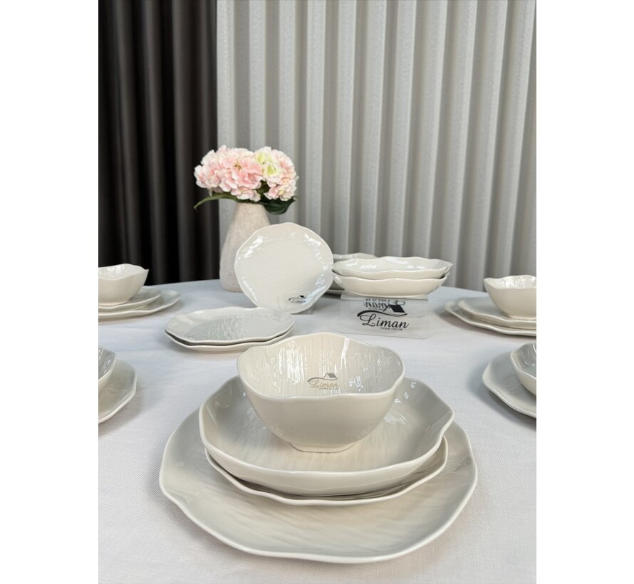 Linea Serviesset 24 Delig | 6 Persoons Beige