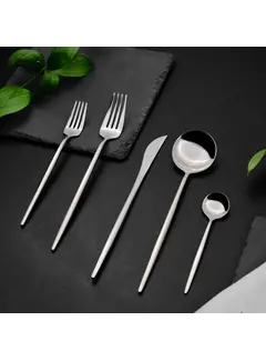 karaca Ensemble de couverts Karaca Jupiter pour 12 personnes avec coffret, 60 pièces, platine