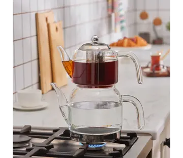 karaca Théière en Verre Karaca Panora Taille Famille