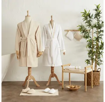 KARACA HOME Karaca Home Glory Lurex 9-delige Familie Badset Gold-Beige