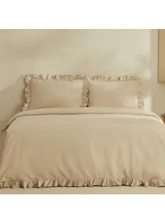 KARACA HOME Karaca Home Pure Ruffle 100% Katoenen Dekbed Set Ecru
