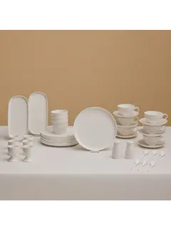 KARACA Karaca Stream Pure Favaro 38-Piece 6-Person Breakfast Set