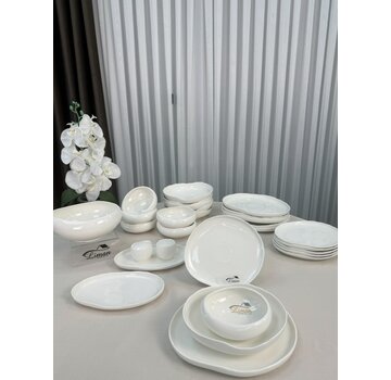 Ensemble de Serviettes Cupid Blanc Neuf 29 Pièces / 6 Personnes