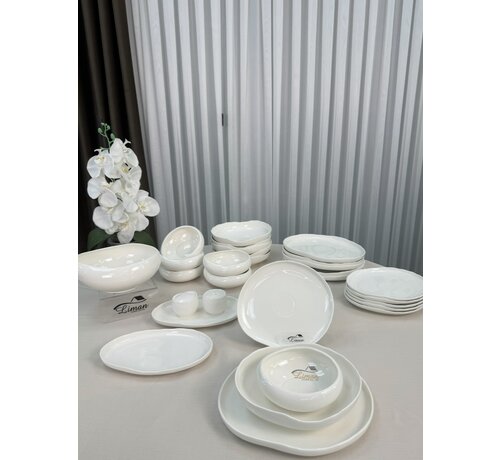 Ensemble de Serviettes Cupid Blanc Neuf 29 Pièces / 6 Personnes