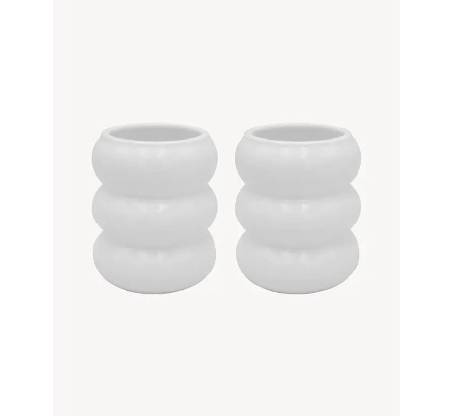 Mug en Céramique Bobble Blanc | 2 pièces
