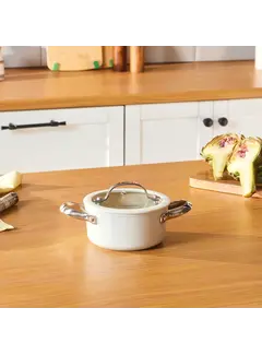 karaca Karaca Swiss Crystal Almond Edelstahlgriff Kasserolle 14 cm