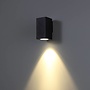 Square LED outdoor wall lamp CUBB Black