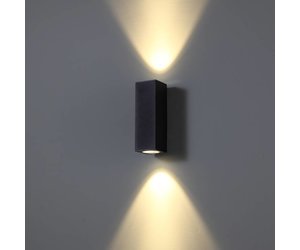 Square LED outdoor wall lamp CUBB 2 
