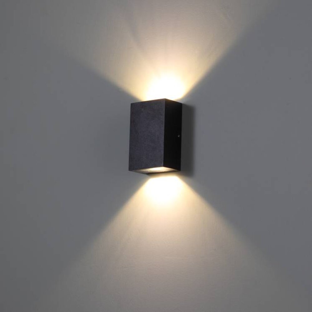 Square LED outdoor wall lamp TREND 2 Black