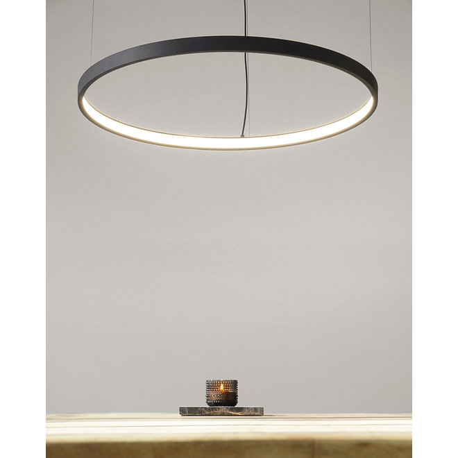 LED ring pendant lamp HALO ∅790 mm - black