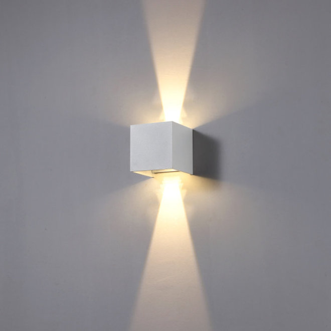 LED indoor/outdoor wall lamp BOXX square White Dimmable