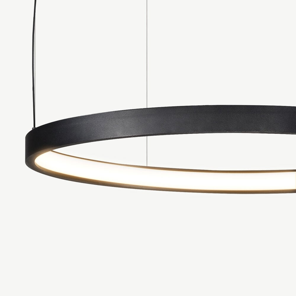 LED 3-ring hanglamp HALO ∅920 mm - Zwart