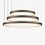 LED 3-ring hanglamp HALO ∅920 mm -Brons