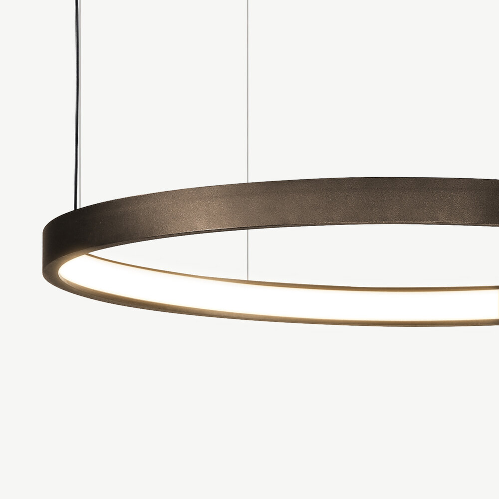 LED 3-ring hanglamp HALO ∅920 mm -Brons