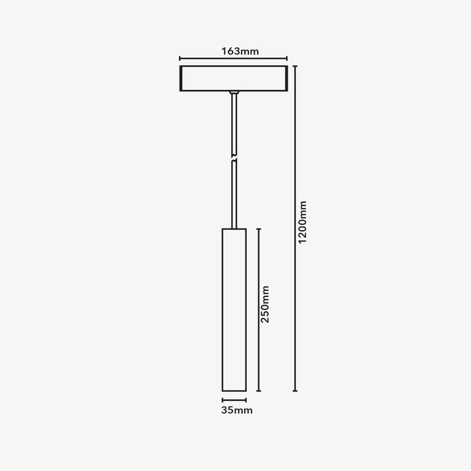 CLIXX magnetisch rail verlichtingssysteem - TUBE Hanglamp 35 LED module - goud