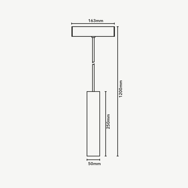 CLIXX magnetic track light system - TUBE PENDANT 50 LED module - white