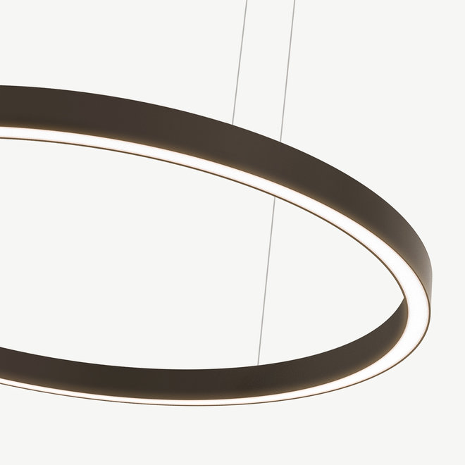 LED ring pendant lamp HALO Up-Down ∅600 mm - bronze