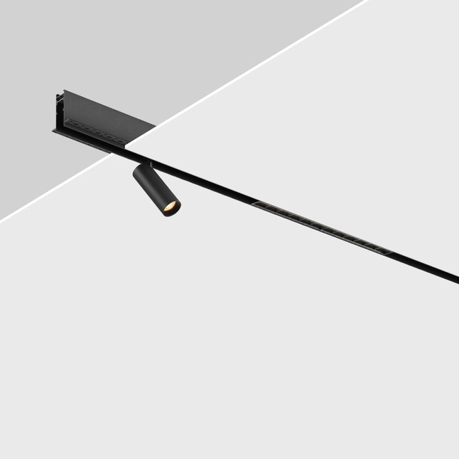 CLIXX magnetic track light system - recessed (rimless) profile - black