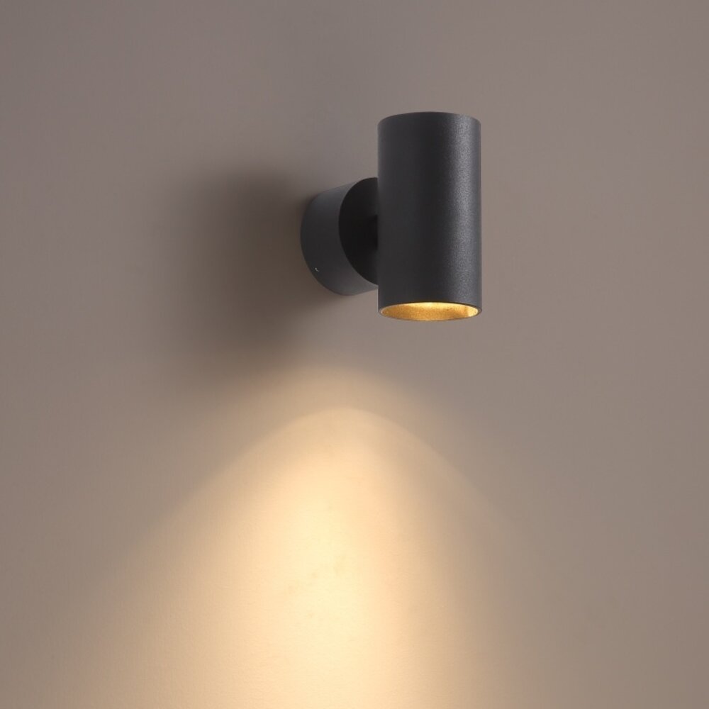 Opbouw wand spot TUUB met GU10 fitting - Zwart