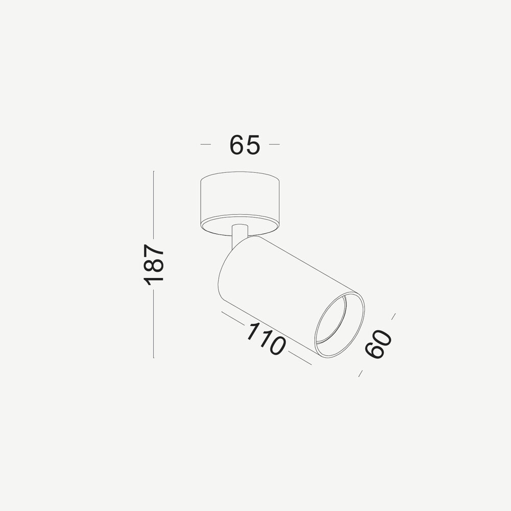 Surface ceiling spot TUUB with GU10 fitting - White