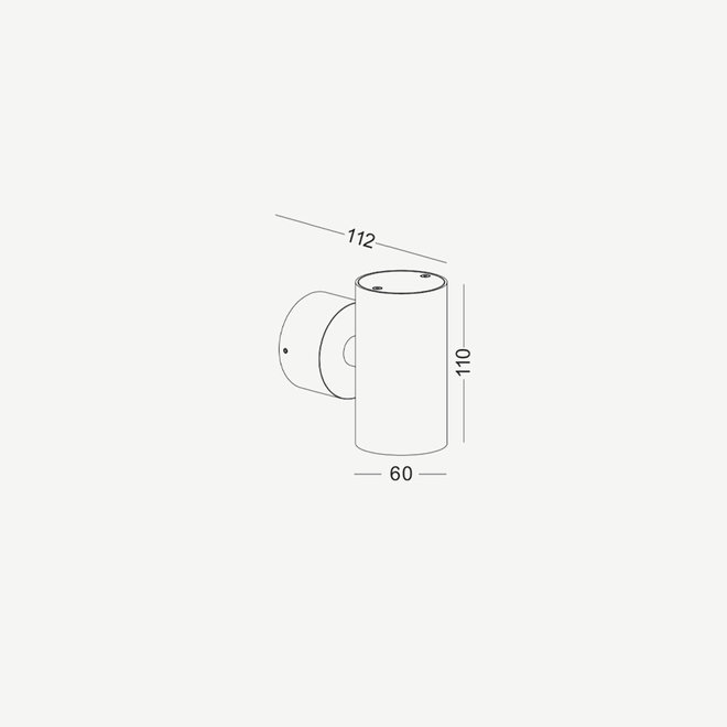 Surface wall spot TUUB with GU10 fitting - black
