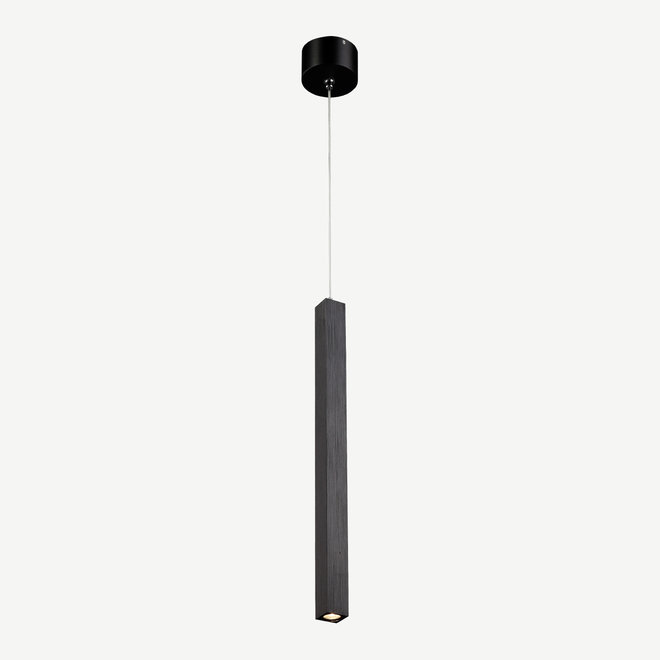 STIXX SLIM modern LED pendant lamp square 350 mm - black