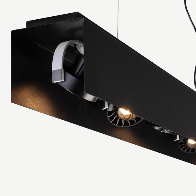 Moderne LED hanglamp HYDE groot 1350 mm - zwart