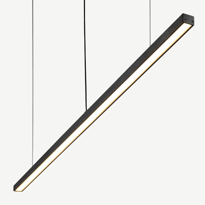 Moderne LED hanglamp LINE Slim 1170 mm - zwart