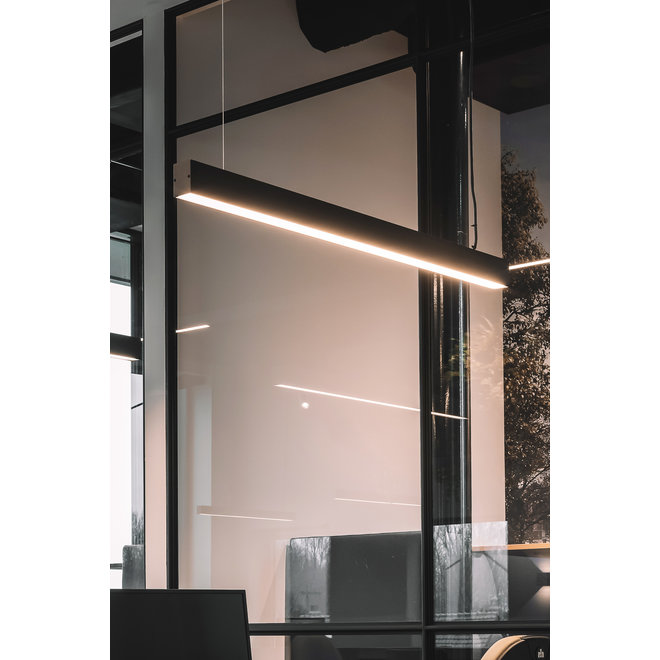 Lineaire LED hanglamp LINE 1200 mm - zwart