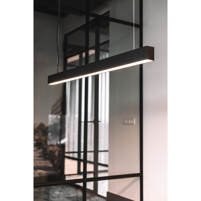 Linear LED pendant lamp LINE 1200 mm - black