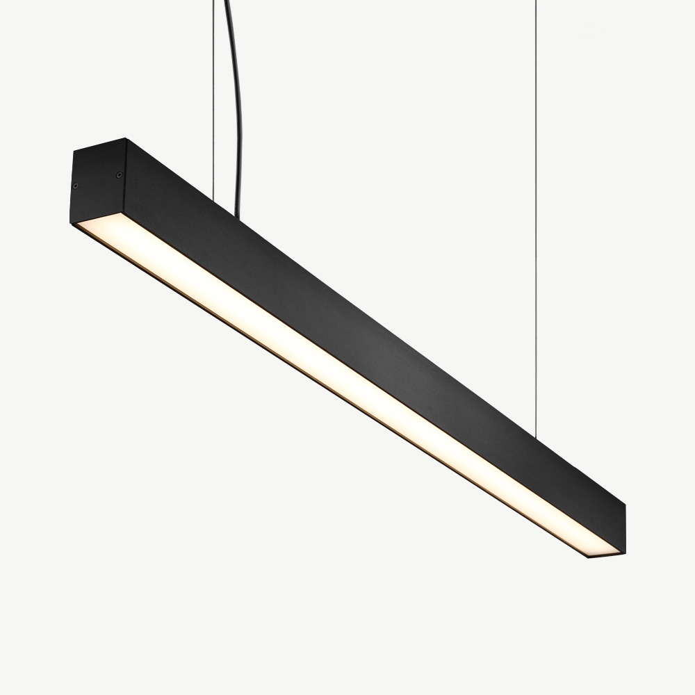 Linear LED pendant lamp LINE 1200 mm - black