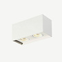 Design plafondspot BOXX Wit dubbel GU10
