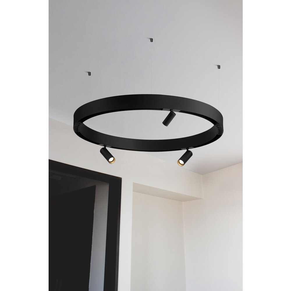 CLIXX CURVE magnetisch rail verlichtingssysteem - CIRCLE pendel profiel - Zwart