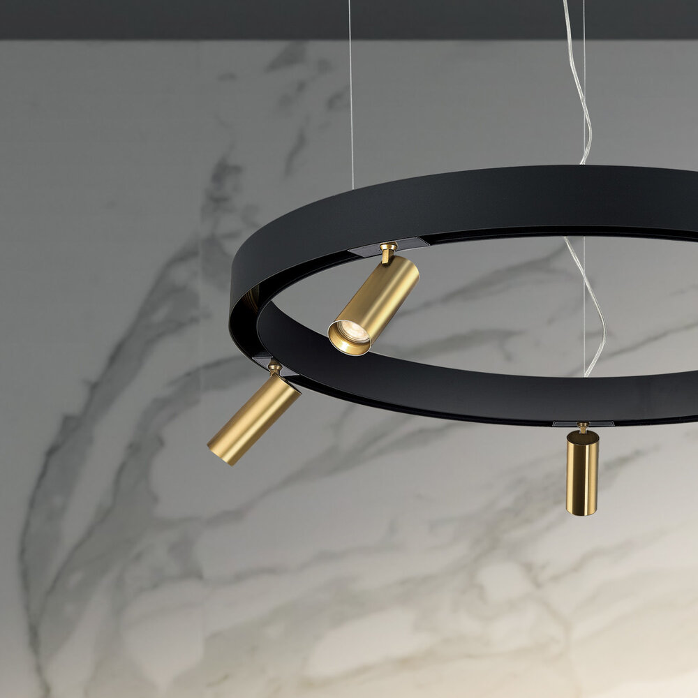 CLIXX CURVE magnetisch rail verlichtingssysteem - CIRCLE pendel profiel - Zwart