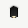 Square LED outdoor ceiling lamp BOXX small Black