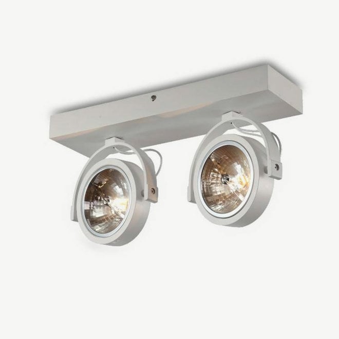 Wall / Ceiling spot BRANDON AR111 White Double