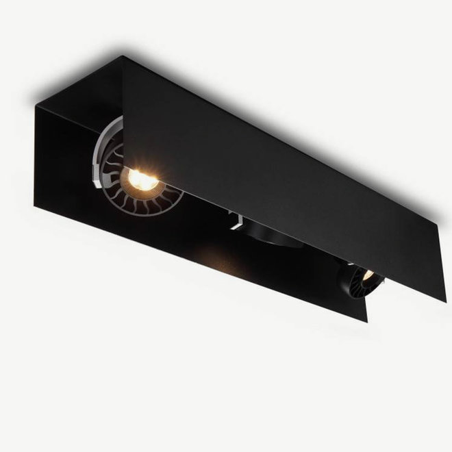 Moderne LED plafondlamp Hyde groot 660 mm Zwart