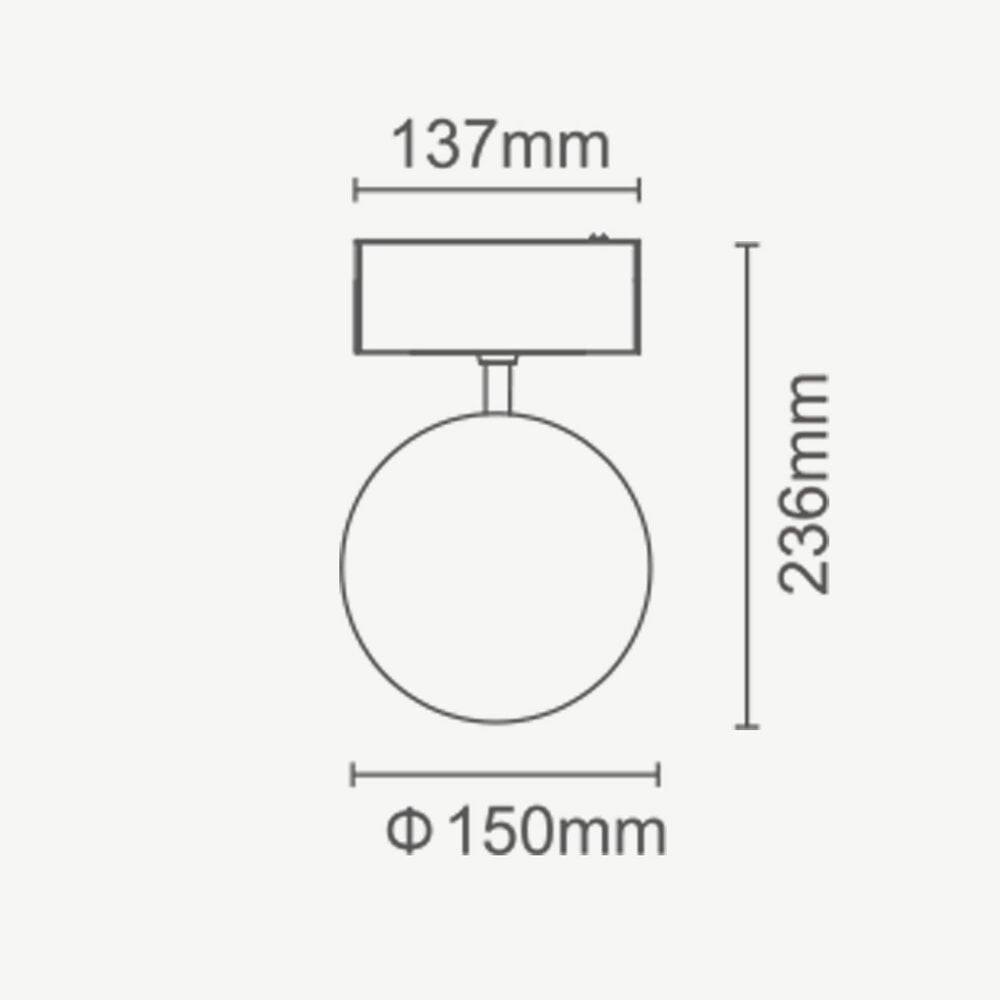 CLIXX magnetic track light system - GLOBE LED module - Black