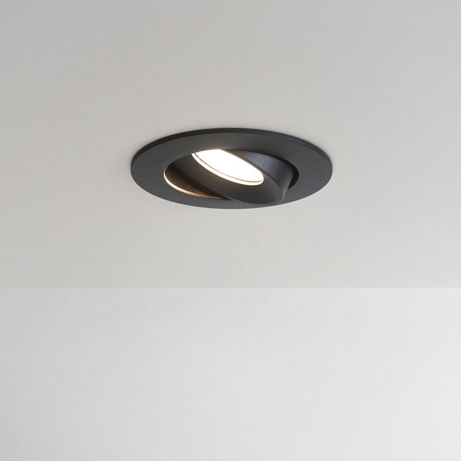 Inbouw LED plafondspot FLEXX kantelbaar rond - zwart