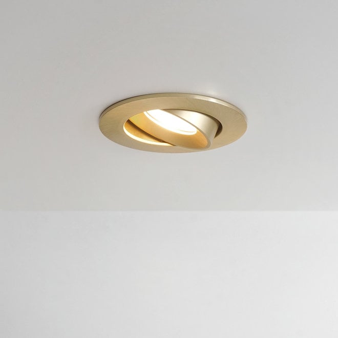 Recessed LED ceiling spot FLEXX tiltable round - gold